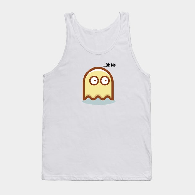 ...Oh No Funny Ghost Video Game Tshirt Tank Top by Jennifer Stephens